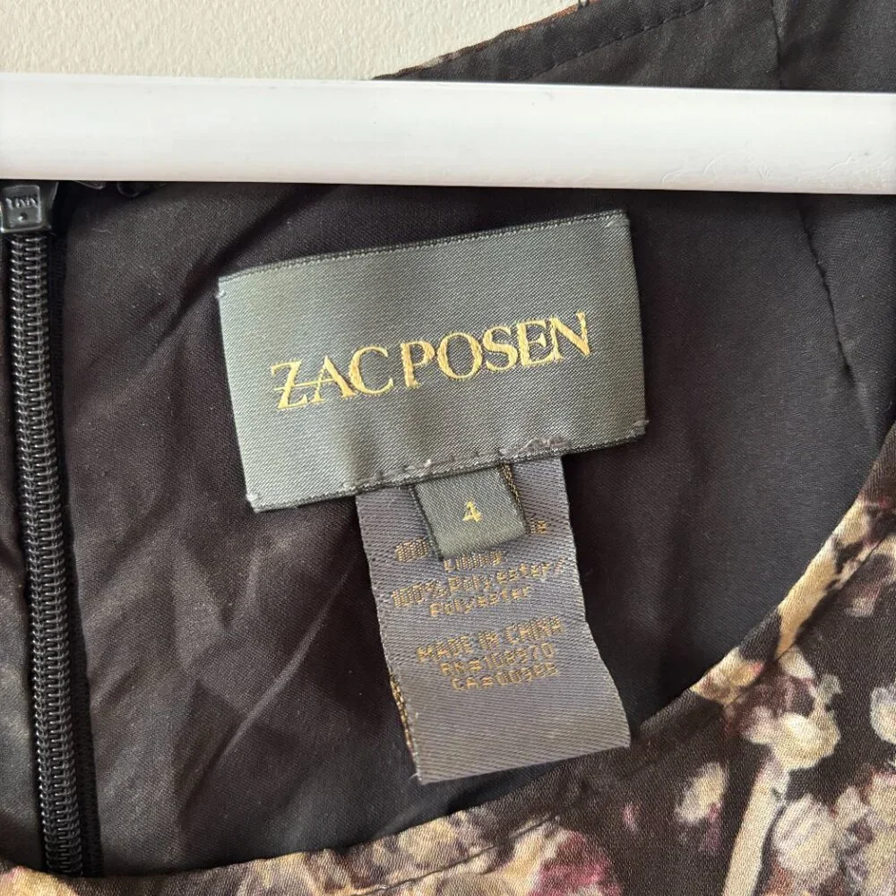 Zac Posen floral dress, 100% silk, size 4 - Picture 3 of 5